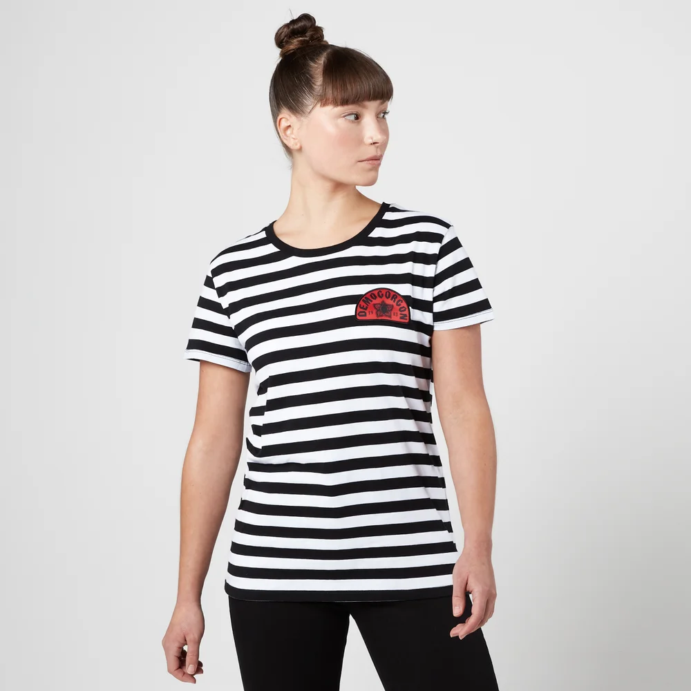 Stranger Things Demogorgon 1983 Women's T-Shirt - Black Striped - XS Image 1