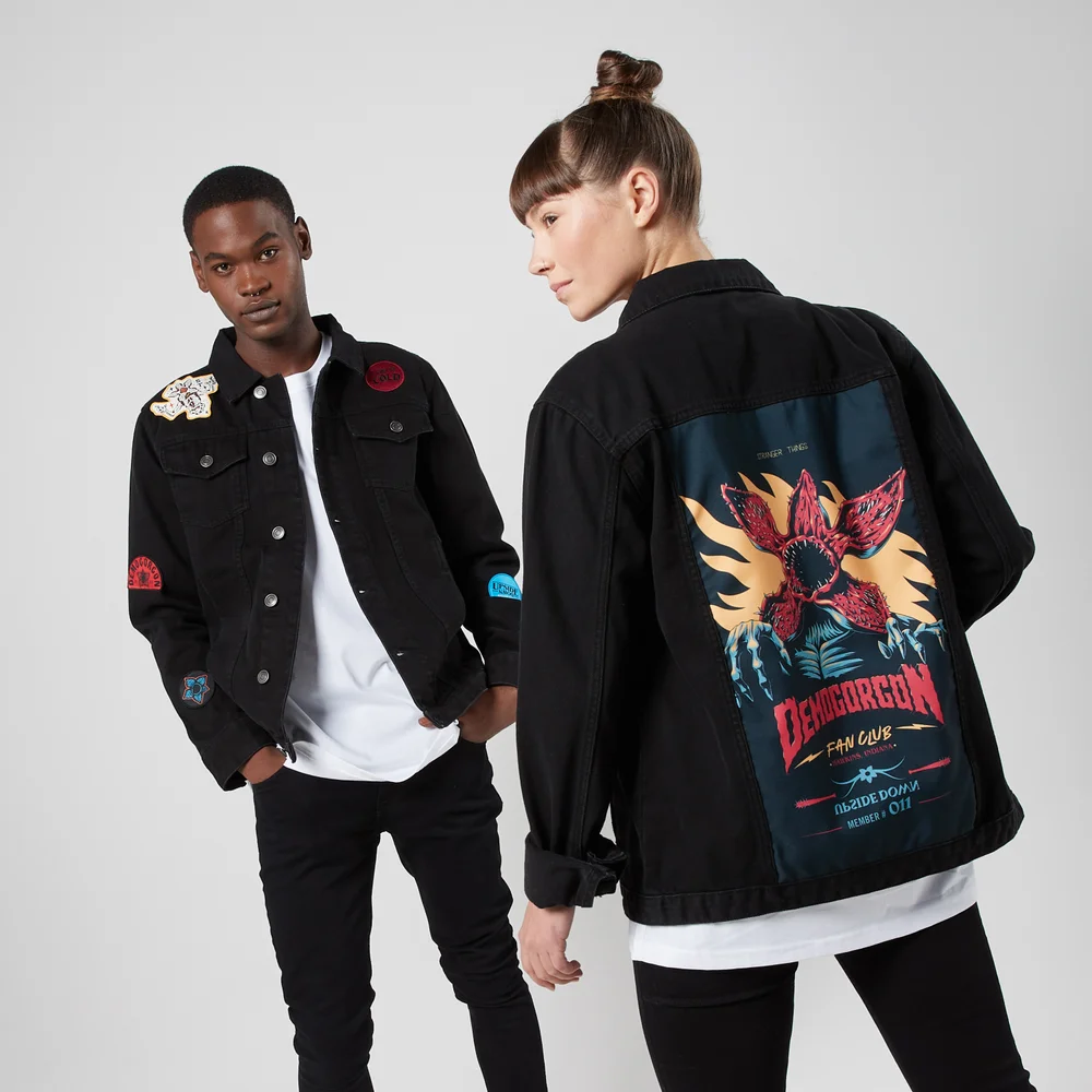Stranger Things The Demogorgon Fan Club Denim Jacket - Black - L - Black Image 1