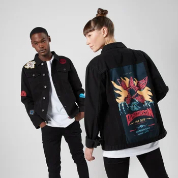 Stranger Things The Demogorgon Fan Club Denim Jacket - Black