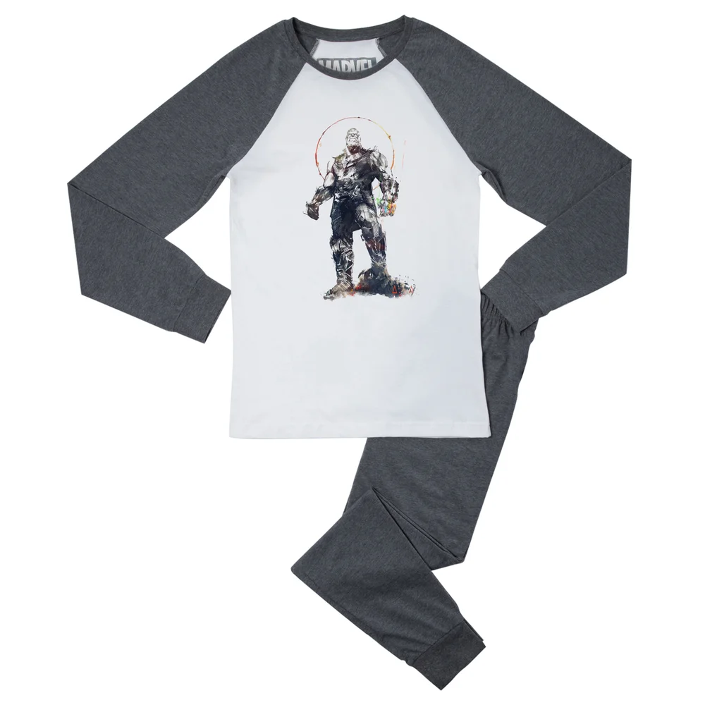 Marvel Thanos Women's Pyjama Set - Grey White - XS Image 1