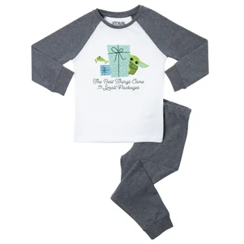 Star Wars Yoda Gift Kids' Pyjamas - Grey White