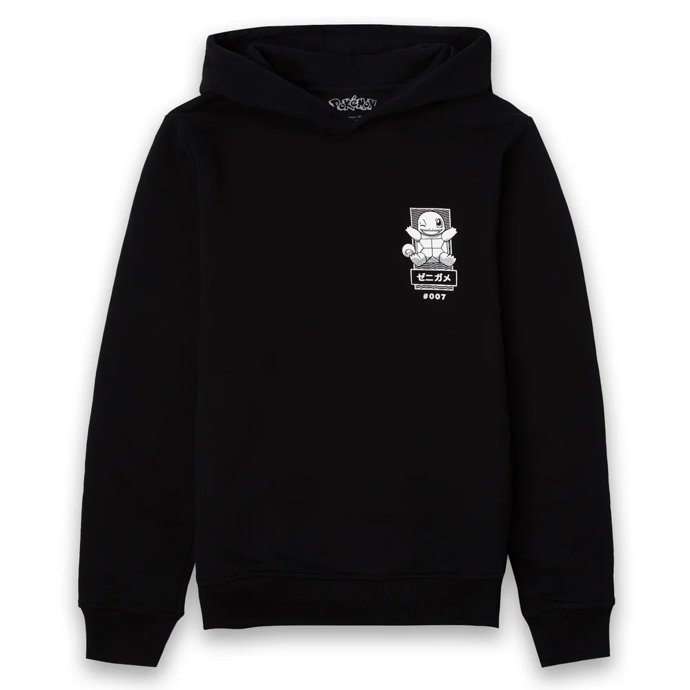 Pokémon Squirtle Manga Unisex Hoodie - Black - S Image 1