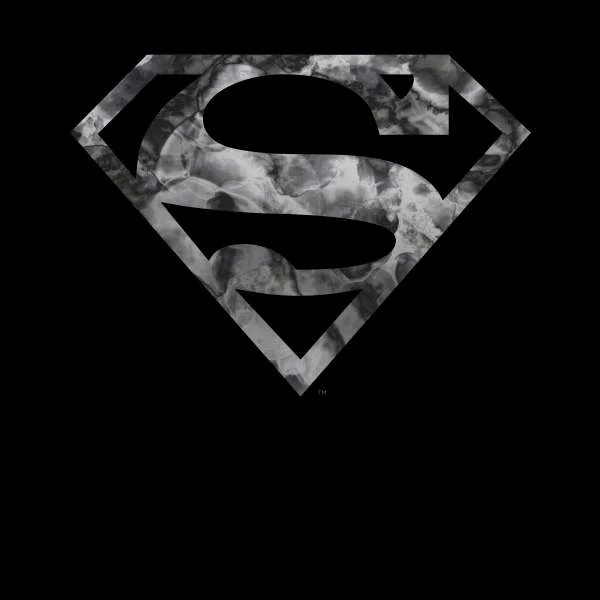 DC Originals Marble Superman Logo Women's Cropped Hoodie - Black