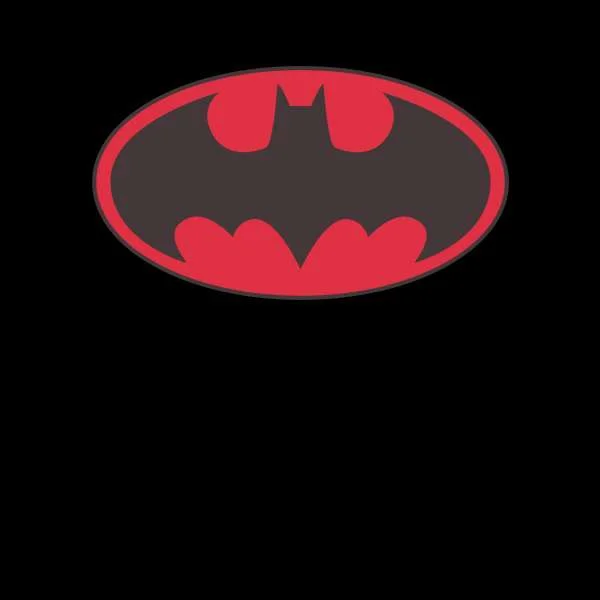 Batman Red Logo Women's Cropped Hoodie - Black