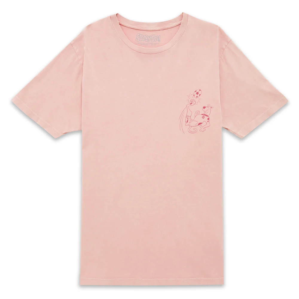 Scooby Doo Soccer Scooby Unisex T-Shirt - Pink Acid Wash - S Image 1