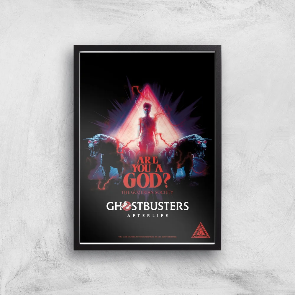 Ghostbusters Are You A God? Giclee Art Print - A4 - Black Frame Image 1