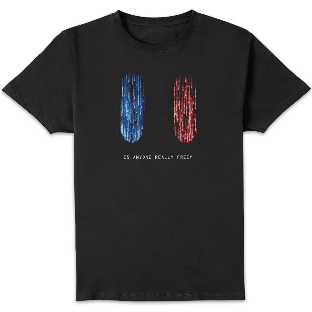 Matrix Red Pill Blue Pill Unisex T-Shirt - Black - S Image 1