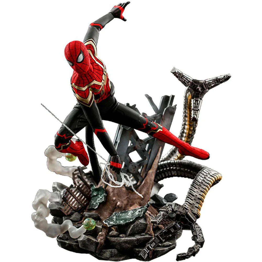 Hot Toys Marvel Spider-Man: No Way Home Movie Masterpiece Action Figure 1/6 Spider-Man (Integrated Suit) Deluxe Ver 29cm Image 1