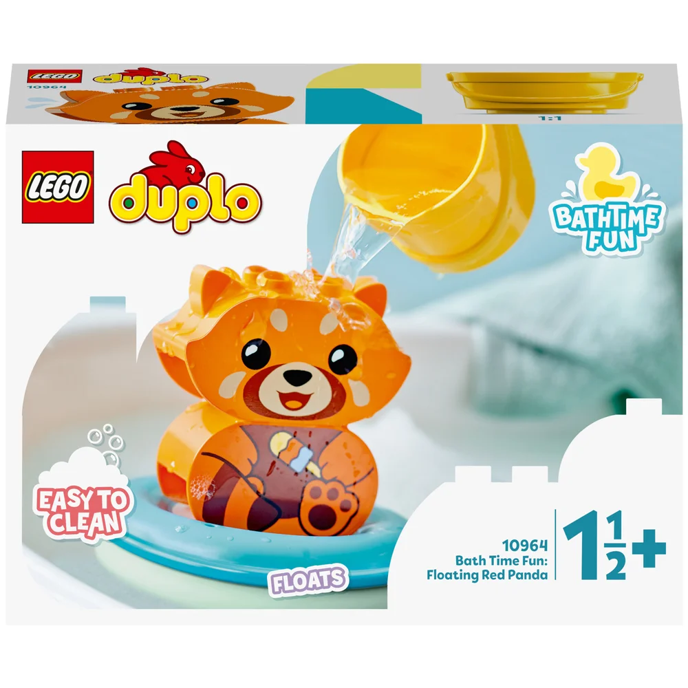 LEGO DUPLO Bath Time Fun: Floating Red Panda Baby Toy (10964) Image 1