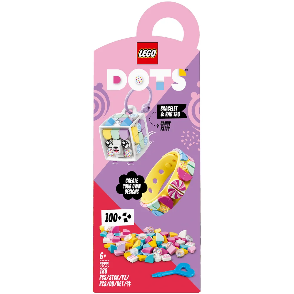 LEGO DOTS: Candy Kitty Bracelet & Bag Tag Craft Set (41944) Image 1