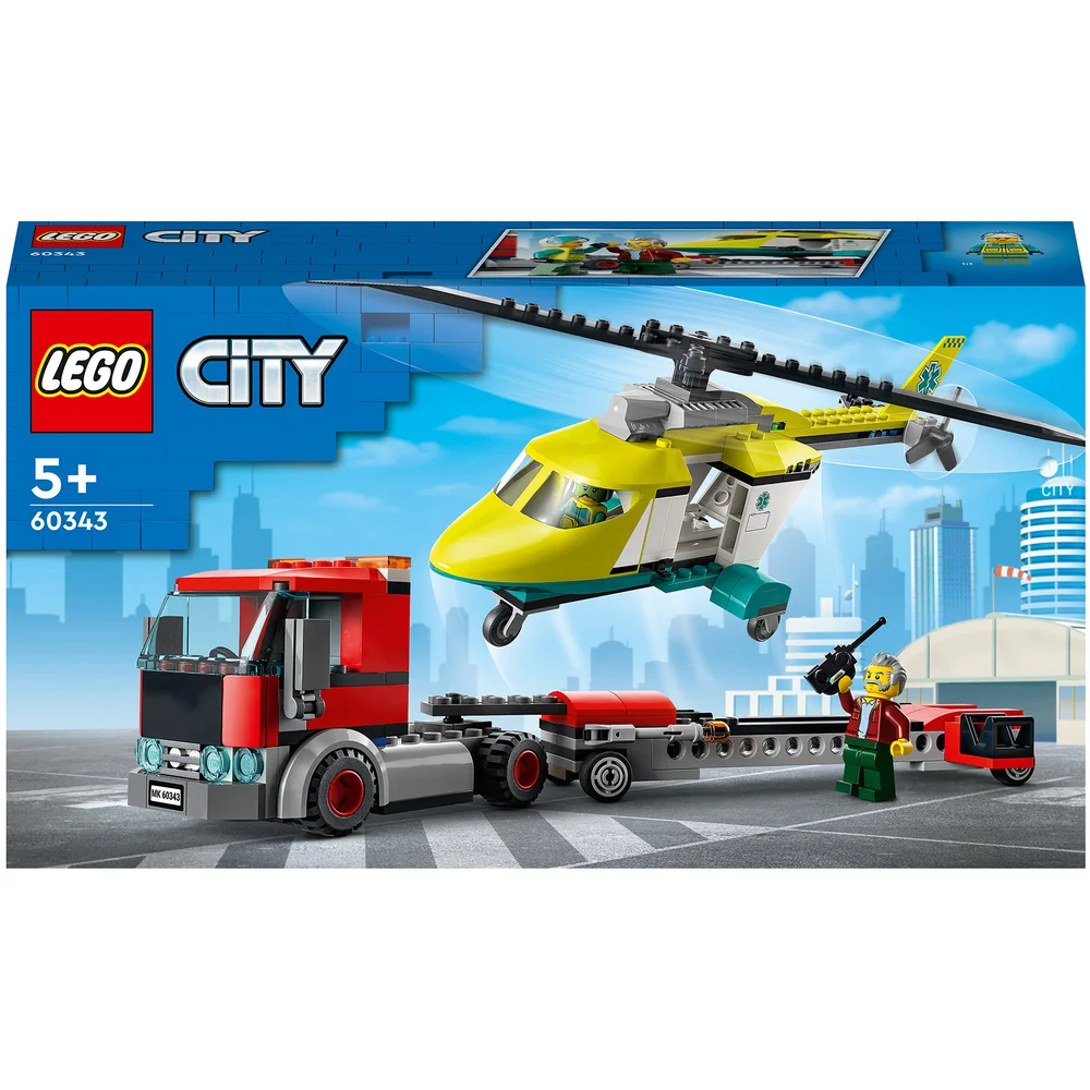 LEGO City: Rescue Helicopter Transport Toy Building Set (60343) Image 1