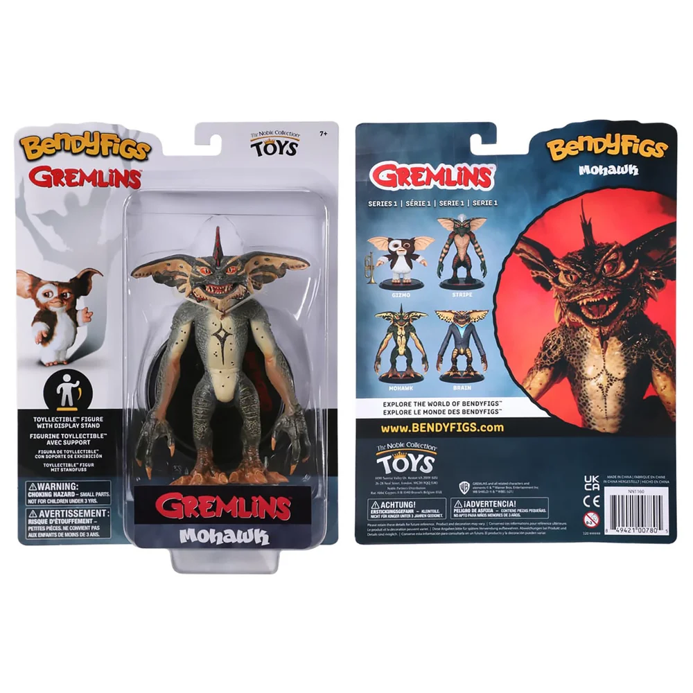 Noble Collection Gremlins Mohawk BendyFig 6 Inch Action Figure Image 1