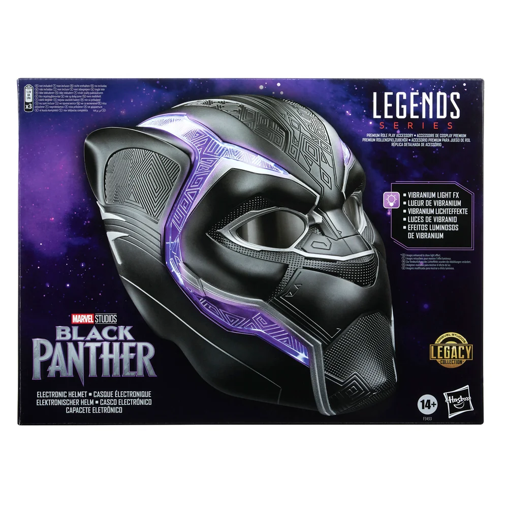 Hasbro Marvel Legends Series Black Panther Electronic Role Play Helmet Image 1