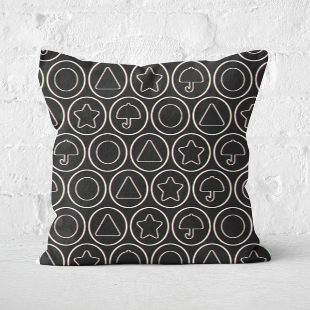 Squid Game Honeycomb Glitch Square Cushion