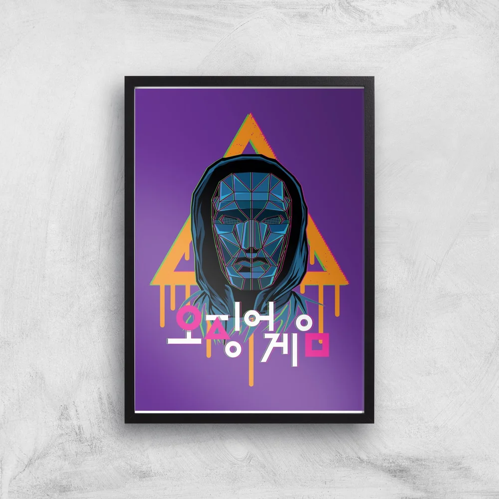 Squid Game Front Man Paint Giclee Art Print - A3 - Black Frame Image 1