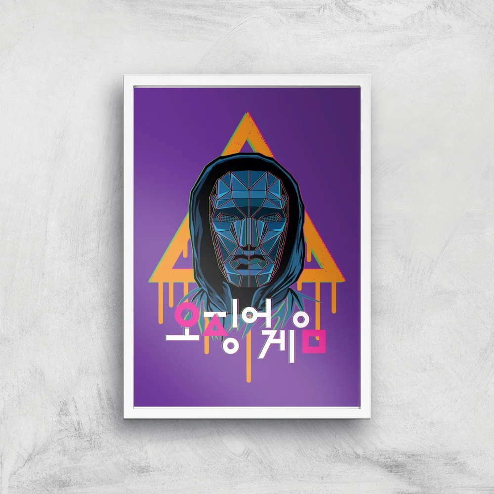 Squid Game Front Man Paint Giclee Art Print - A2 - White Frame Image 1