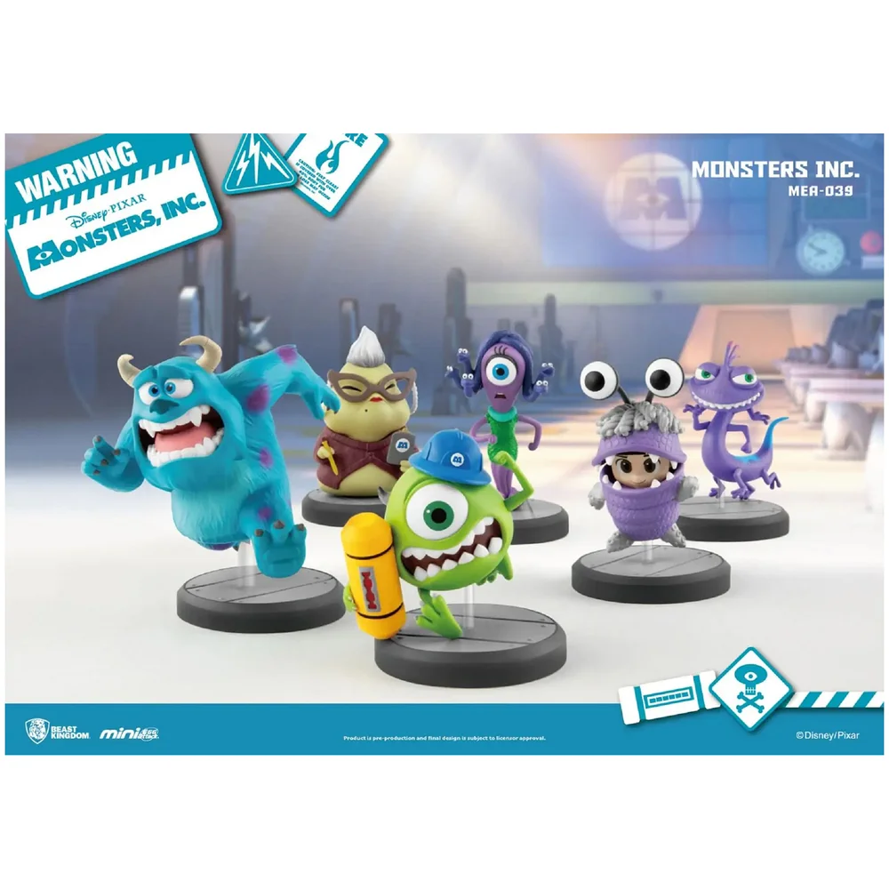 Beast Kingdom Monsters Inc. Series Mini Egg Attack Figurine 6pc Set Image 1