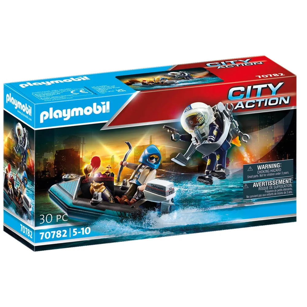 Playmobil Police Jet Pack with Boat (70782) Image 1