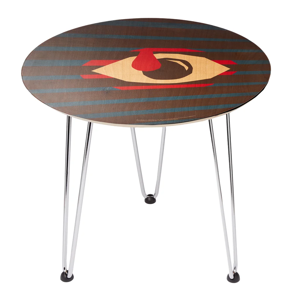 Decorsome x Hitchcock Rear Window Spy Wooden Side Table - White Image 1
