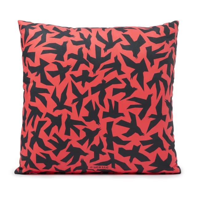 Hitchcock The Birds Abstract Flight Square Cushion