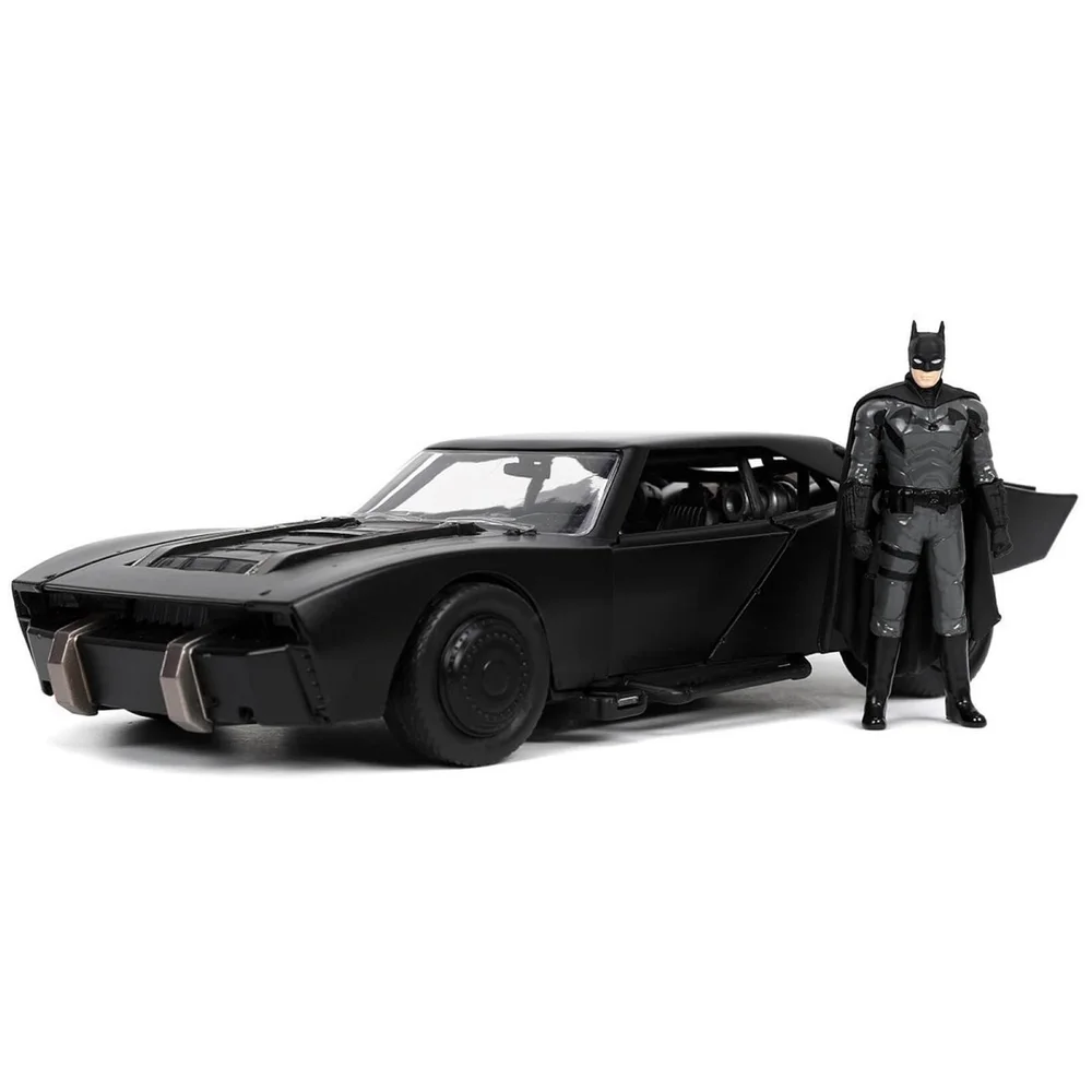 Jada Toys The Batman 1:24 Scale Die-Cast Metal Vehicle - Batman & Batmobile Image 1