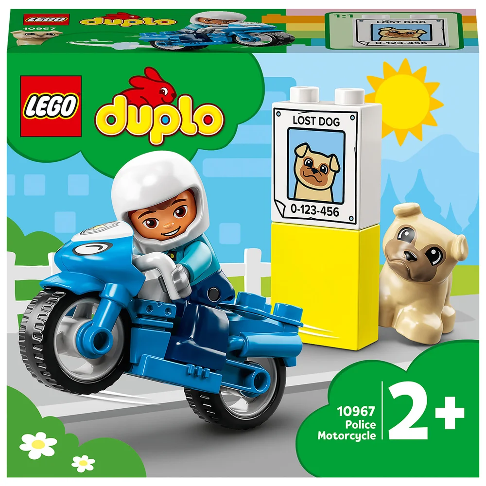 LEGO DUPLO Rescue Police Motorcycle Toy for Toddlers (10967) Image 1