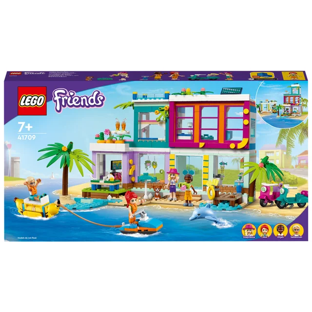 LEGO Friends: Holiday Beach House Summer Dollhouse Set (41709)