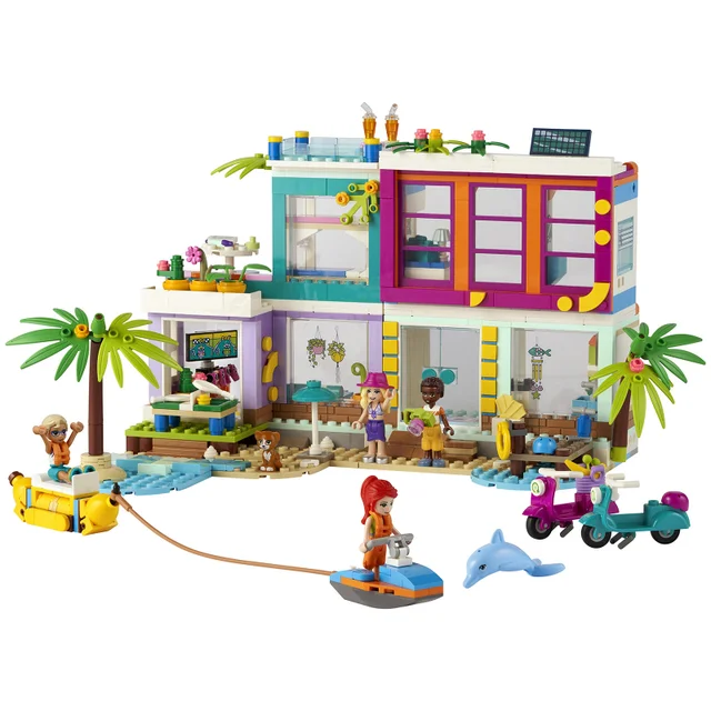 LEGO Friends: Holiday Beach House Summer Dollhouse Set (41709)