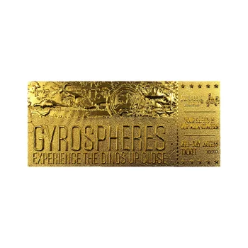 Fanattik Jurassic World 24k Gold Plated Gyrosphere Ticket
