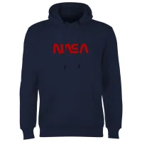NASA Worm Logotype Hoodie - Navy - undefined undefined