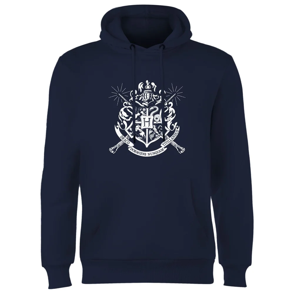 Harry Potter Hogwarts House Crest Hoodie - Navy - S Image 1