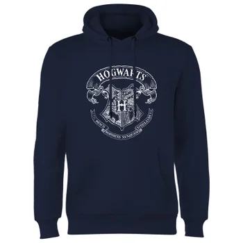 Harry Potter Hogwarts Crest Hoodie - Navy