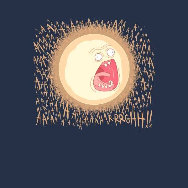 Rick and Morty Screaming Sun Hoodie - Navy