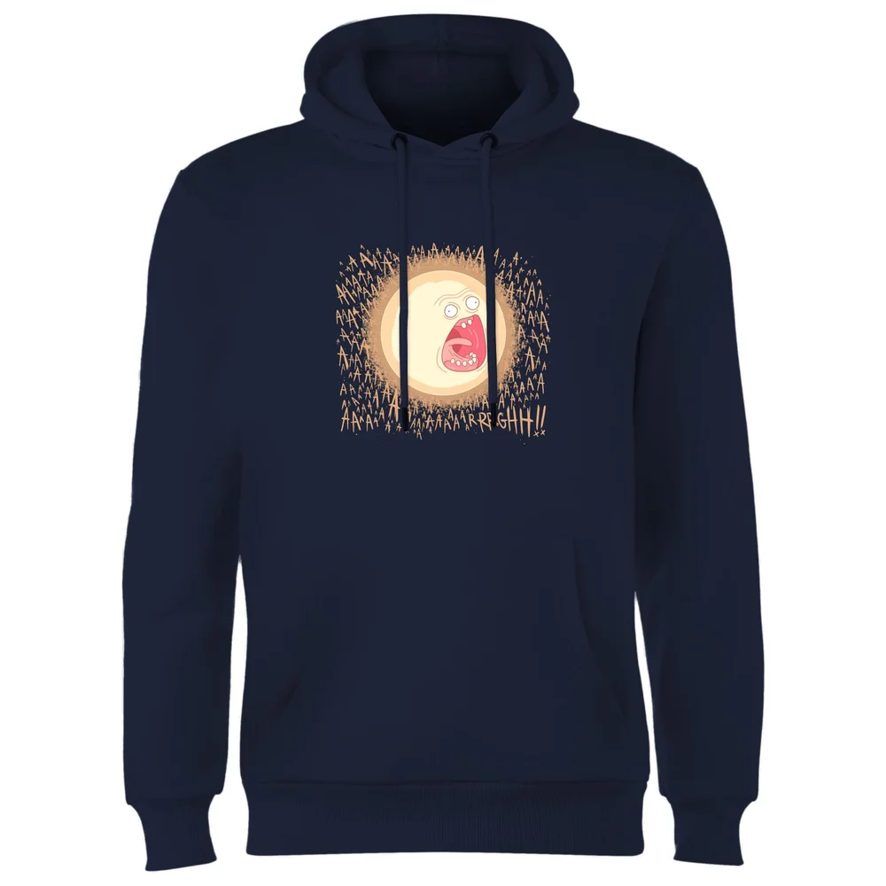 Rick and Morty Screaming Sun Hoodie - Navy - S Image 1