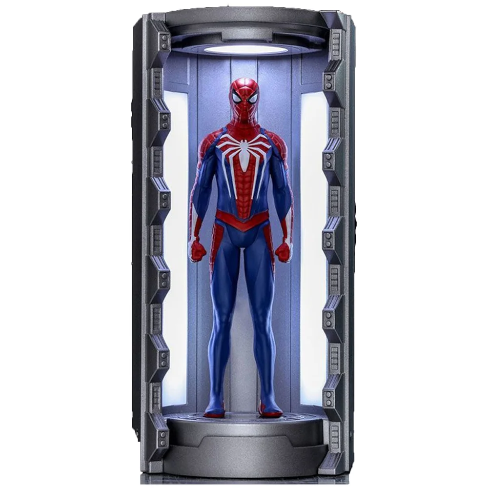 Hot Toys Marvel's Spider-Man Advanced Suit with Spider-Man Armory Video Game Masterpiece Compact Miniature Figure Image 1