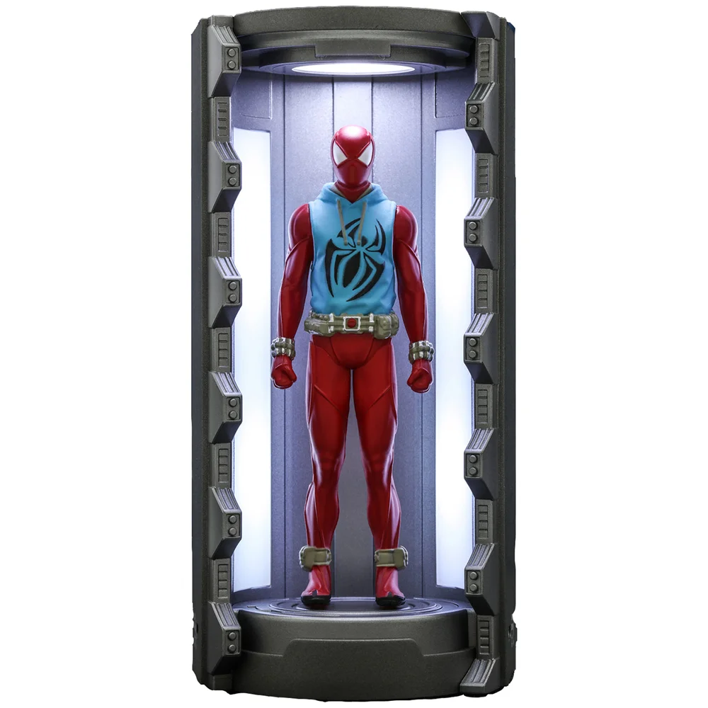 Hot Toys Marvel's Spider-Man Scarlet Spider Suit with Spider-Man Armory Video Game Masterpiece Compact Miniature Figure Image 1