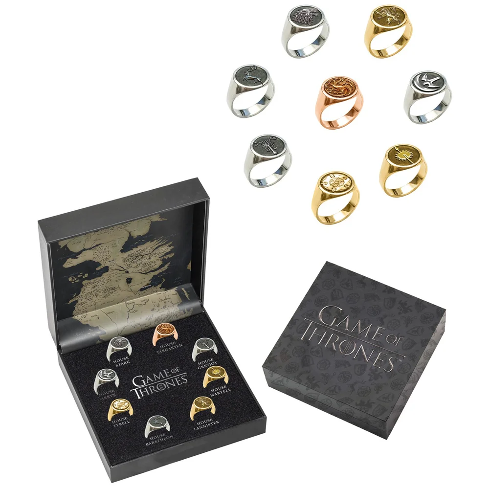 Game of Thrones House Sigil Rings Set - Zavvi Exclusive (Only 500 Available) Image 1