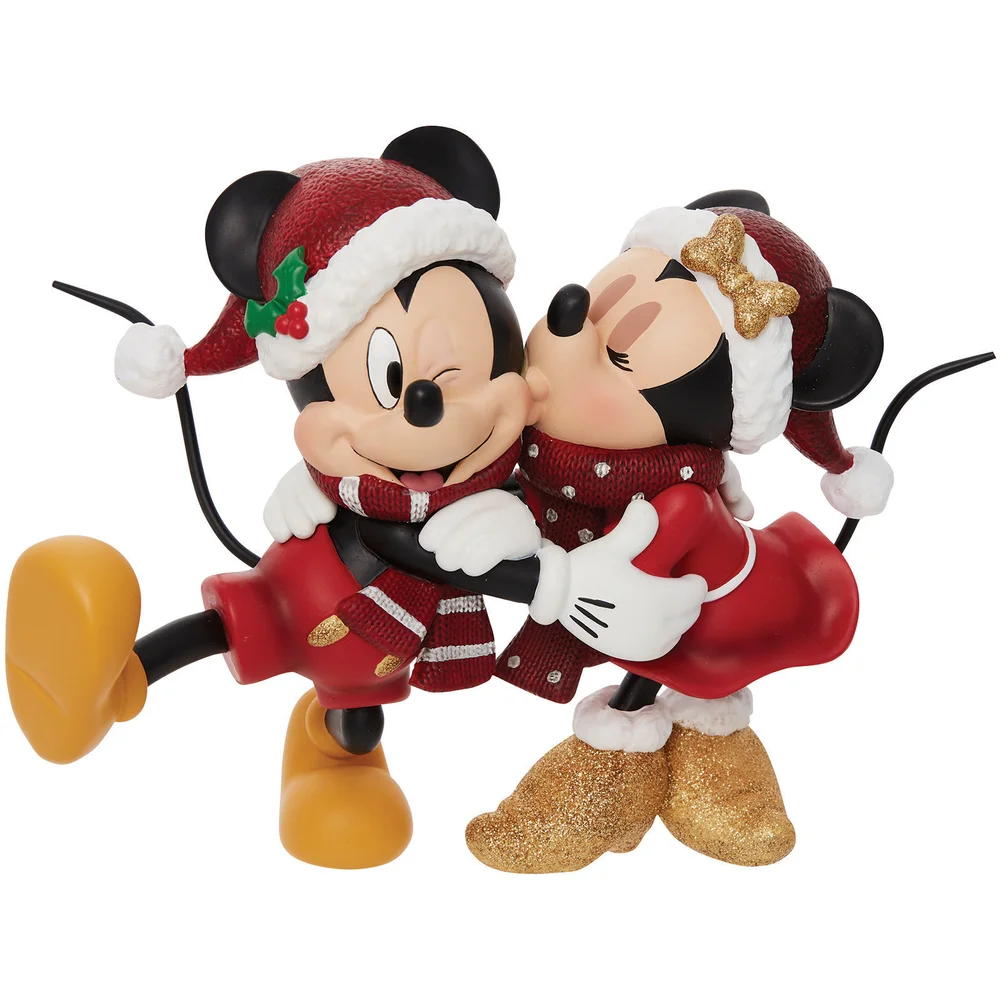 Disney Showcase Collection Mickey and Minnie Christmas Figurine Image 1