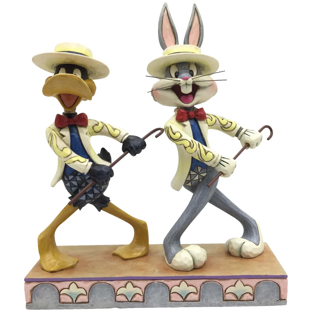 Looney Tunes by Jim Shore 'On with the Show' Bugs Bunny & Daffy Duck Figurine Image 1