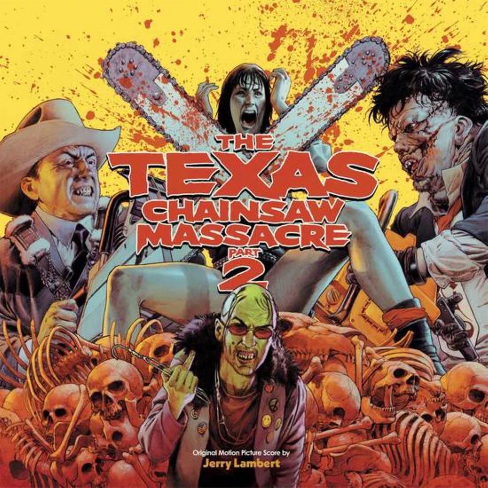 Waxwork - The Texas Chainsaw Massacre Part 2 (Original Motion Picture Score) 180g Vinyl 2LP (Chainsaw Blade w/ Blood Red Splatter) Image 1