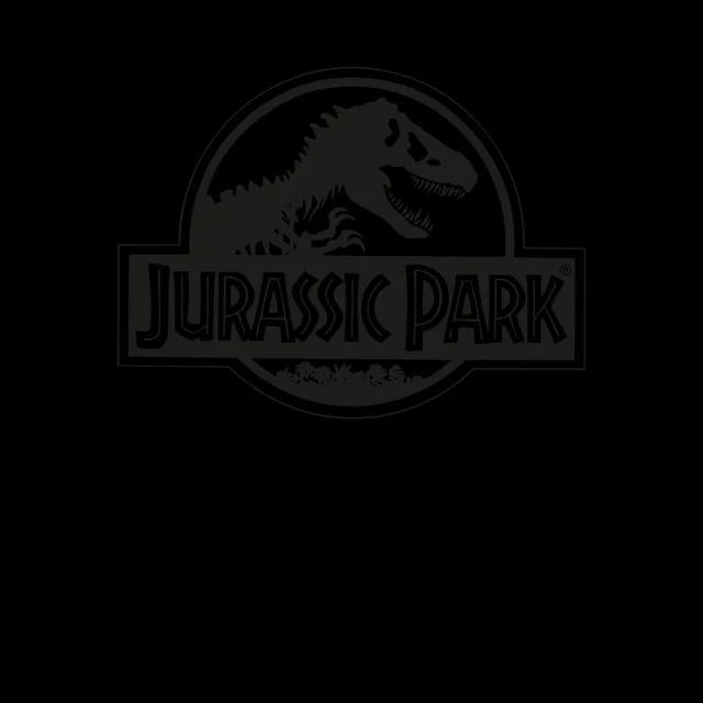 Jurassic Park Monochrome Men's T-Shirt - Black