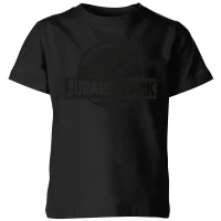 Jurassic Park Monochrome Kids' T-Shirt - Black - undefined undefined