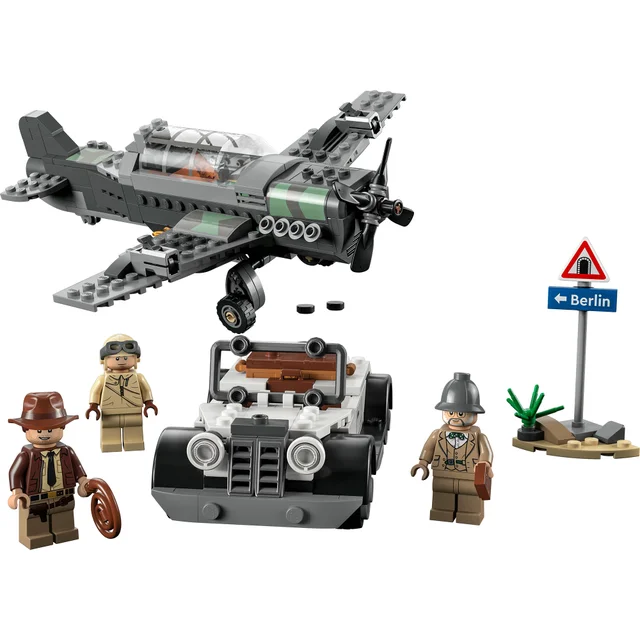 LEGO Indiana Jones Fighter Plane Chase with Toy Car (77012)