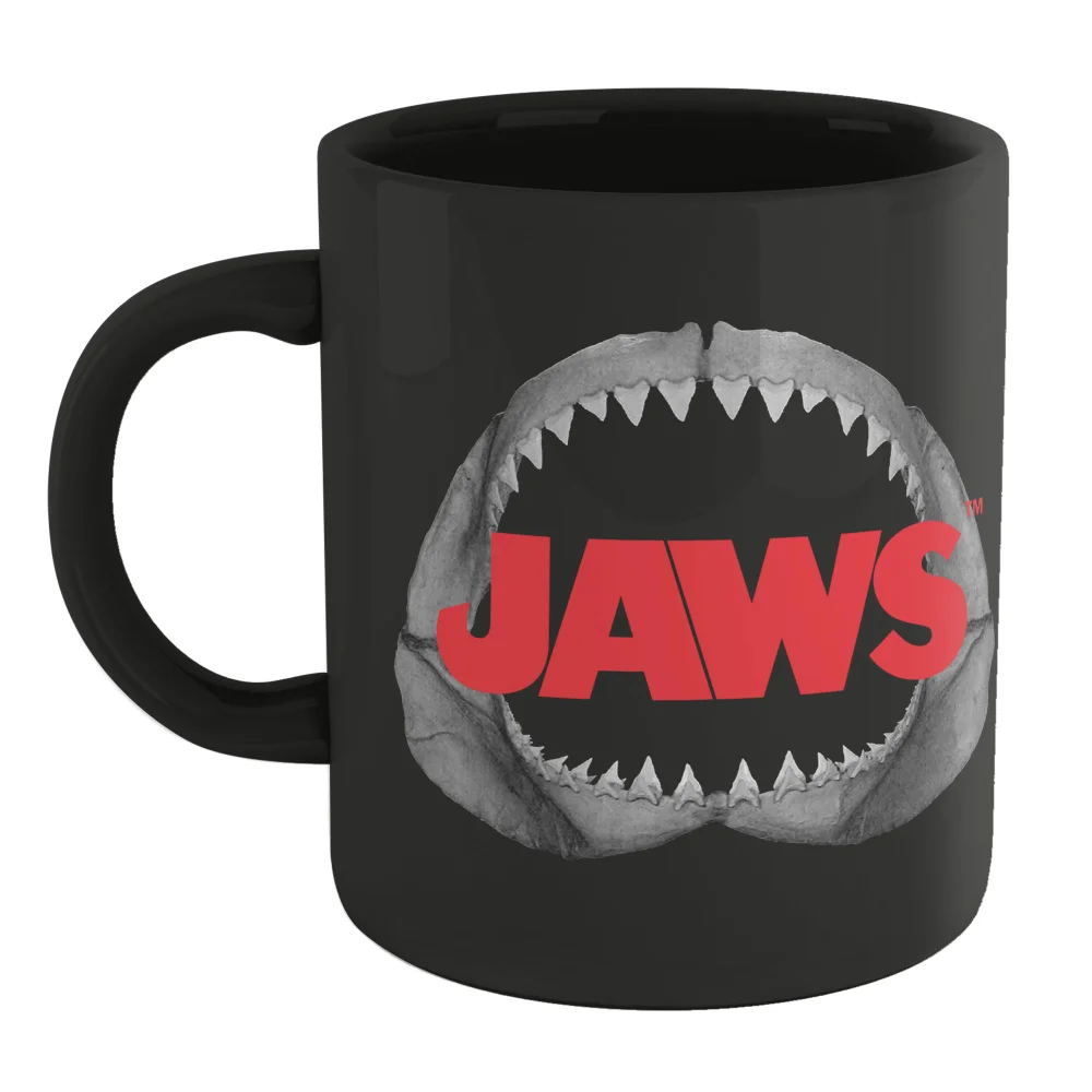 Jaws Beach Closed Mug - Black Image 1