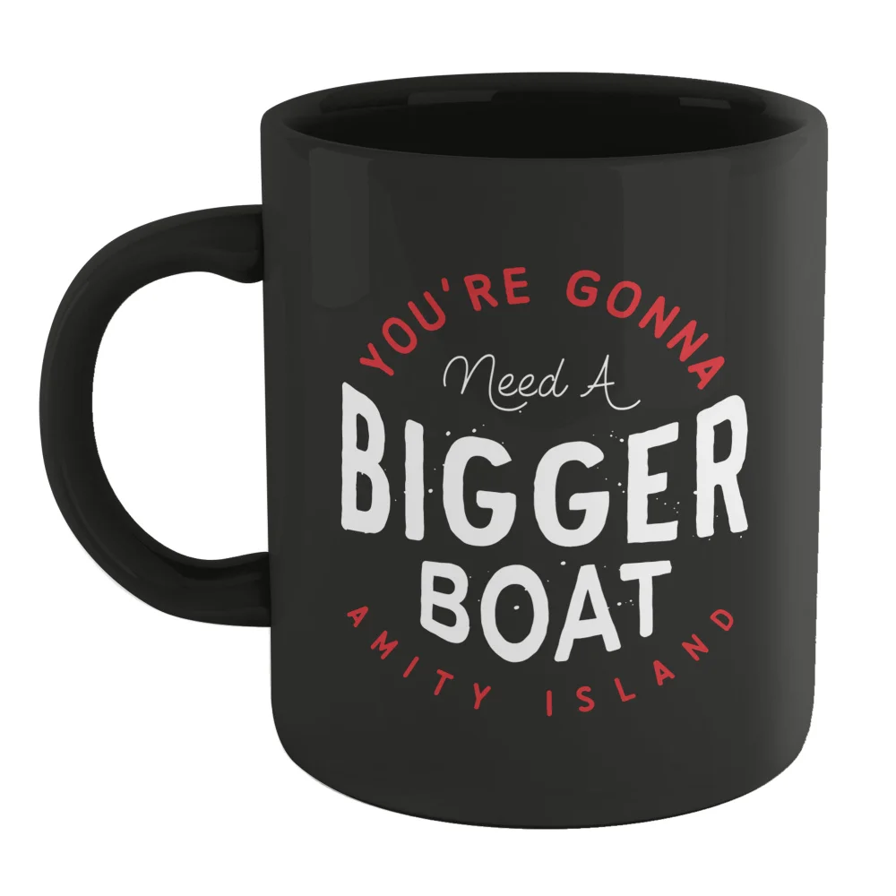 Jaws Bigger Boat Mug - Black Image 1