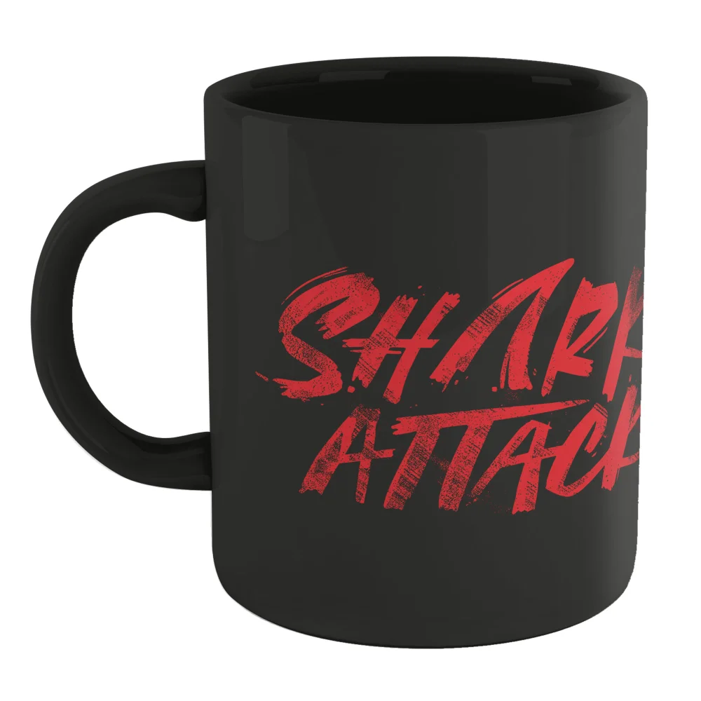 Jaws Shark Attack Mug - Black Image 1