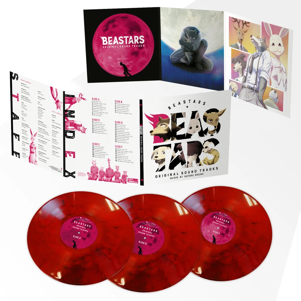 Beastars Original Soundtrack Blood Moon Coloured Vinyl 3LP Image 1