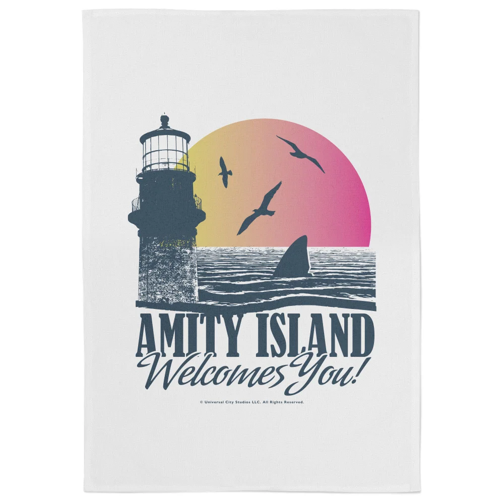 Jaws Amity Island Tea Towel Image 1