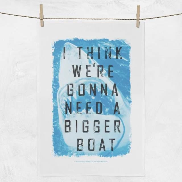 Jaws We're Gonna Need A Bigger Boat Tea Towel