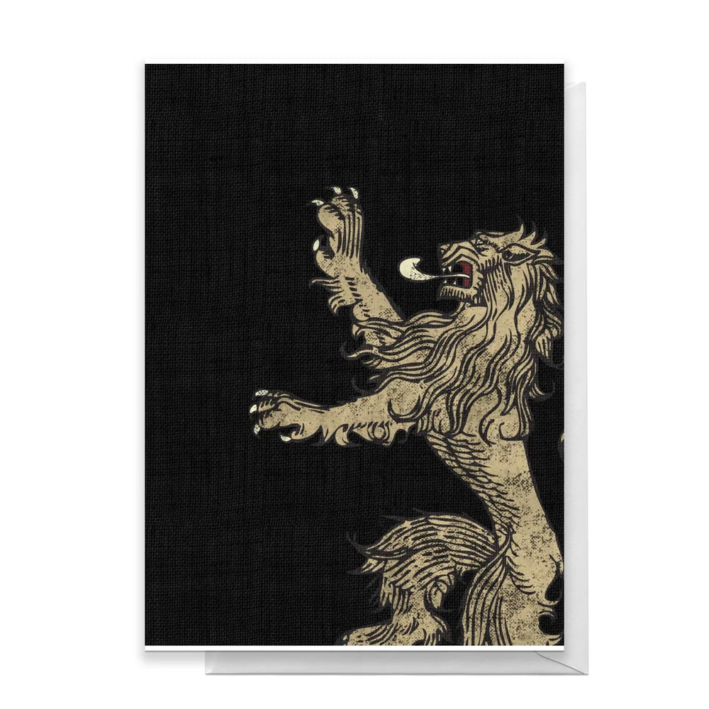 Game of Thrones House Lannister Greetings Card - Standard Card Image 1
